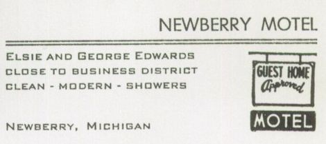 Newberry Motel - 1959 Newberry High School Yearbook Ad